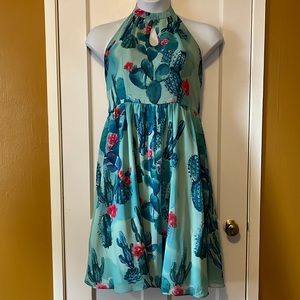 ModCloth Blogger The Better Cactus Halter Dress